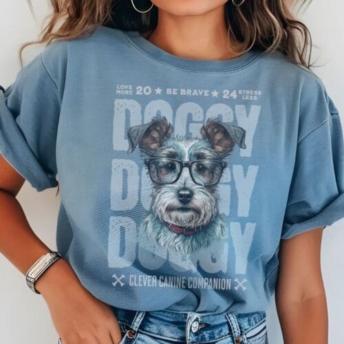 Clever Canine Schnauzer Unisex garment-dyed heavyweight t-shirt